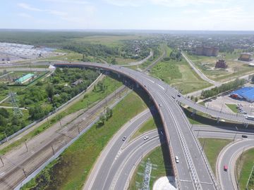 Строительство путепровода через ж/д пути на 1 км автомобильной дороги «Ступино – Городище – Озёры»