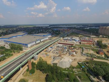 Строительство путепровода через железную дорогу у пл. «Хлебниково» в г. Долгопрудный, Московская область