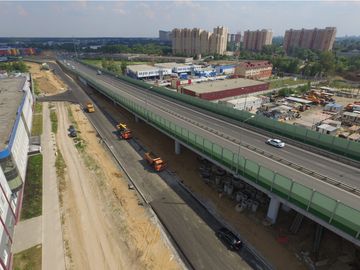 Строительство путепровода через железную дорогу у пл. «Хлебниково» в г. Долгопрудный, Московская область